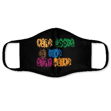 Discover read books be kind stay weird 5 Face Masks