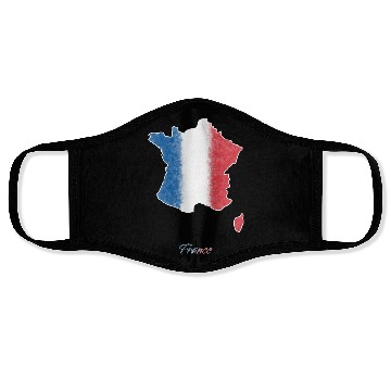 Discover Stylized France Map Face Masks