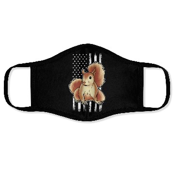 Discover Squirrel US Flag Squirrel American Flag Squirrel Face Masks