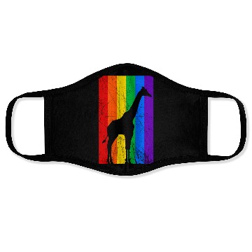 Discover LGBT Giraffe Rainbow Flag Face Masks