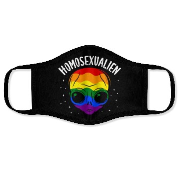Discover Homosexualien LGBT Rainbow Flag Face Masks