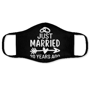 Discover Just Married 20 Years Ago Wedding Anniversary Face Masks