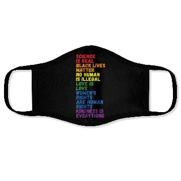 Discover Kindness is everything LGBTQ+ Pride Face Masks