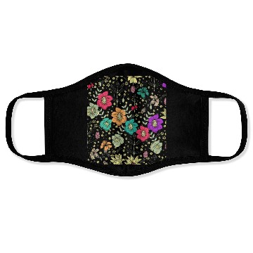 Discover Flowers Women Floral Colorful Wildflower Face Masks