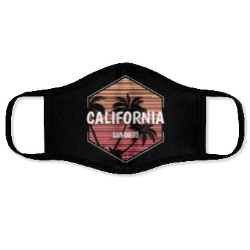 Discover San Diego California Beach Vacation Souvenir Face Masks