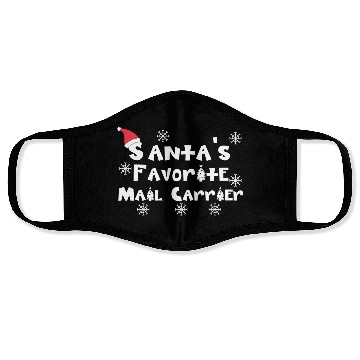 Discover Santa'S Favorite Mail Carrier Christmas Postal Wor Face Masks