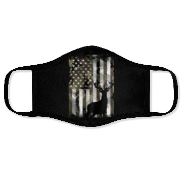 Discover Camo American Flag Deer Hunter Hunting Face Masks