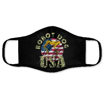 Discover DOG ROBOT usa army Face Masks