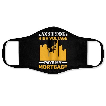 Discover Electrician Electrical Engineer Lineman Face Masks