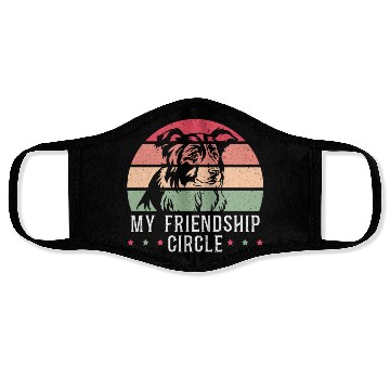 Discover My Friendship Circle Dog Puppy Paw Border Collie Face Masks