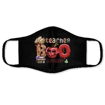 Discover Funny Teacher Boo Crew Ghost Teacher Halloween Face Masks