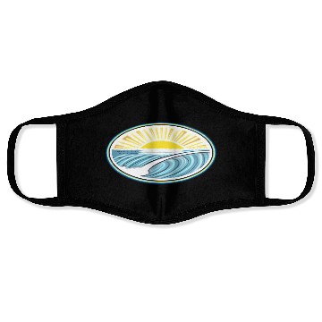 Discover Surf Sunrise Oval Face Masks