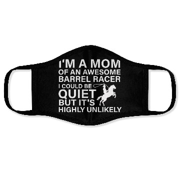 Discover Barrel Racing Mom Barrel Racing Face Masks Rodeo Horse