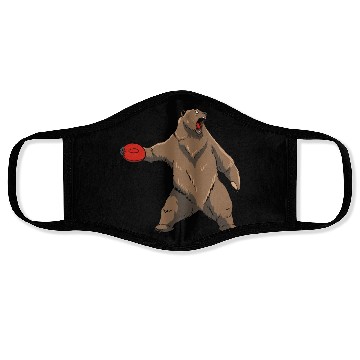 Discover Disc Golf Grizzly Brown Bear Face Masks