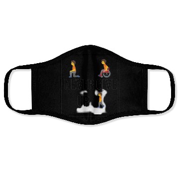 Discover Never Give Up Face Masks