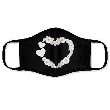 Discover Daisy Flower Heart Women Gardener Wildflower Face Masks