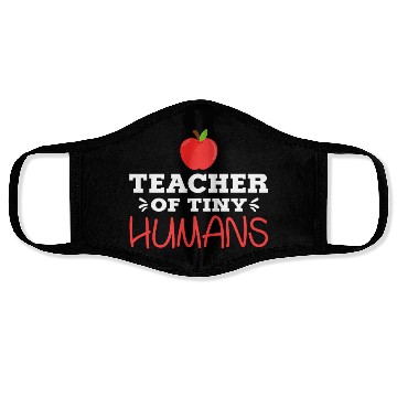 Discover Teacher of Tiny Humans Kindergarten PreK Teacher Face Masks