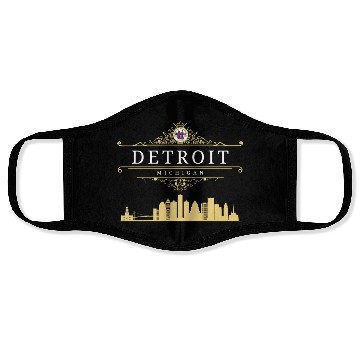 Discover Detroit Michigan Face Masks