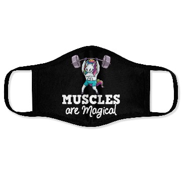 Discover Unicorn Muscle Workout Fitness Training Sport Gym Face Masks