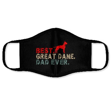 Discover Best Great Dane Dog Dad Ever Vintage Face Masks