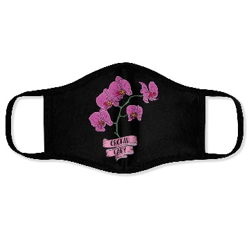 Discover Orchid Plant Lady Cartoon Face Masks