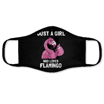 Discover Flamingo loving Girl Face Masks
