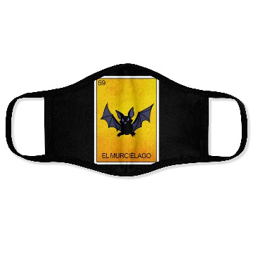 Discover El Murcielago Bat Card Mexican Lottery Card Face Masks