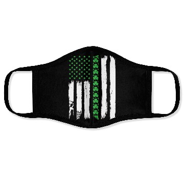 Discover Irish American Flag St Patrick'S Day Face Masks