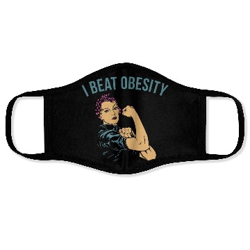 Discover I BEAT OBESITY Face Masks