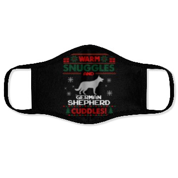 Discover Merry Christmas German Shepherd Dog Ugly Christmas Face Masks