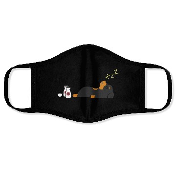 Discover Rottweiler Sake Drunk Face Masks