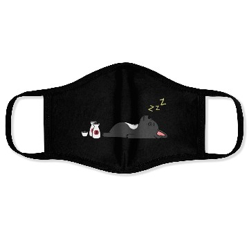 Discover French Bulldog Sake Drunk Face Masks