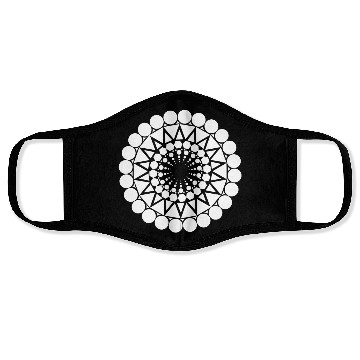 Discover Geometric Triangle Mandala Round Pattern Shape Face Masks