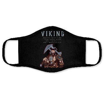 Discover Viking Warrior Valhalla Awaits Me 1 Face Masks