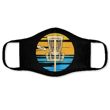 Discover Disc Golf Sunset Face Masks