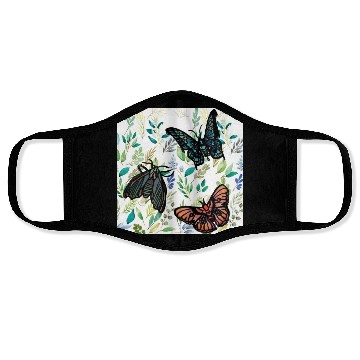 Discover Two Butterflies and A Moth Face Masks