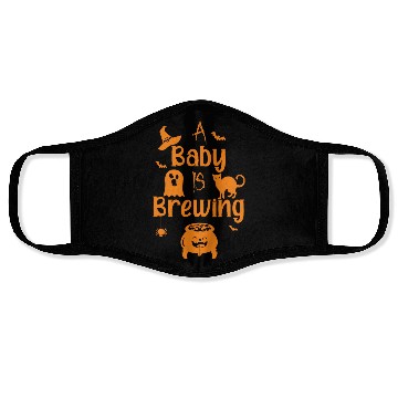 Discover A Baby Is Brewing Maternity Halloween Women Funny Face Masks