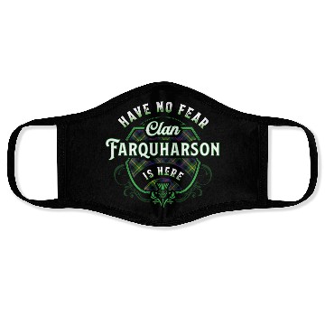 Discover Funny Scottish Clan Farquharson Tartan No Fear Face Masks