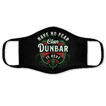 Discover Funny Scottish Clan Dunbar Tartan Have No Fear Face Masks