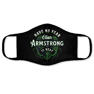 Discover Funny Scottish Clan Armstrong Tartan Have No Fear Face Masks