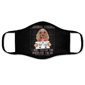 Discover Funny Goldendoodle Dog Lover Cartoon Face Masks