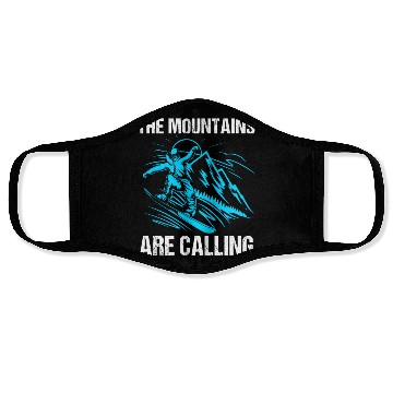 Discover The Mountains Are Calling Funny Snowboarding Face Masks