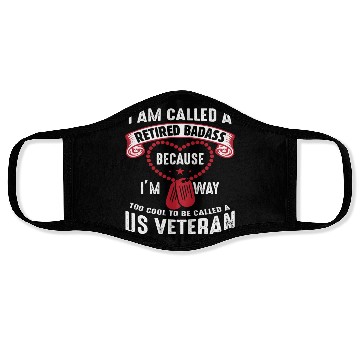 Discover US Veteran Humor Retired Soldier Face Masks