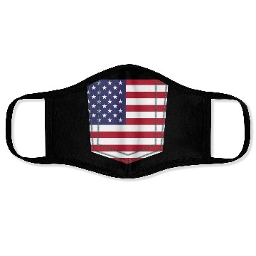 Discover USA pocket flag Face Masks