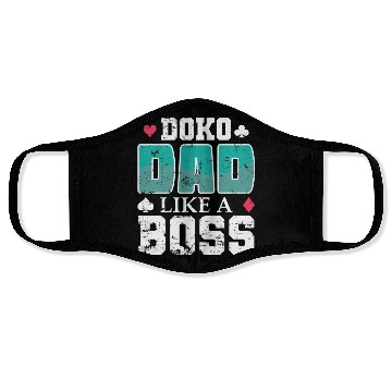 Discover Doko Dad Like a Boss Card Game Hobby Face Masks