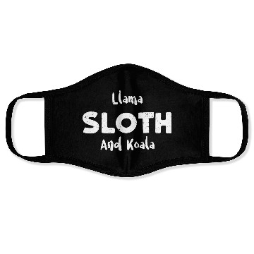 Discover Llama Sloth And Koala - Sloth Face Masks