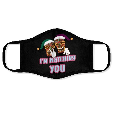 Discover I'm Watching You Christmas In July Surfing Santa C Face Masks