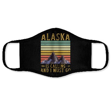 Discover Alaska Gift USA Natur Bär Denali Grizzly Wald Face Masks