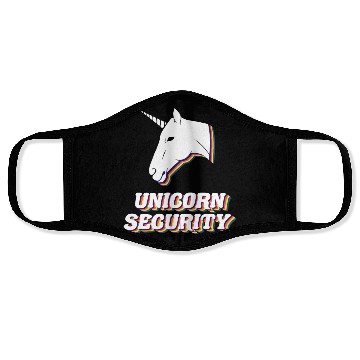 Discover unicorn security funny unicorn bouncer Face Masks