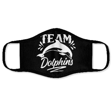Discover Team Dolphins Dolphin Lover Girls Cute Face Masks